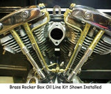 OLD-STF Cycle Brass ROCKER BOX OIL LINE KITS FOR SHOVELHEAD 1966/1984