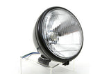 Black round 6-1/2" headlamp assembly incl. H-4 12 V 60/55 watt clear bulb