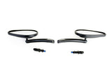 Bullet Mirror Set with Billet Sculpted Stems Black