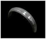 Round profile chopper raw fender, 5" wide, ribbed type British Style center bead