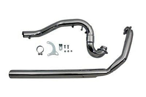 Chrome dual crossover header pipe w heatshields, sensors, brackets fits 2007-08