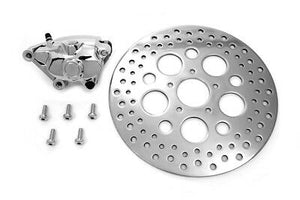 Chrome Front 4 Piston Caliper and 11-1/2" Disc Kit, Fits Sportster XL 2004-UP