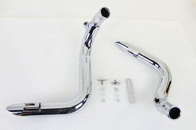Straight Down Drag Pipe Set Chrome Fits: FXST 2006-2017