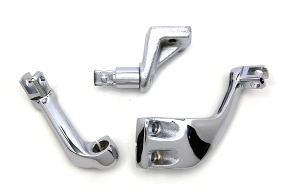 FXR 1982-1994 Chrome Driver Replica Footpeg Mount Set for male style pegs