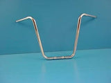 1-1/4" chrome 18" Buffalo Ape Hanger Handlebar drilled for internal wiring