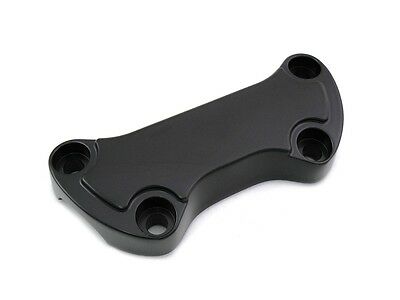 Black Smooth Handlebar Clamp Cover, Fits Harley FX/FL 1999-UP