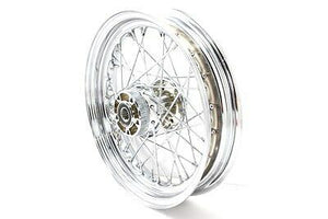 16" x 3.00" rear wheel, chrome spokes, chrome hub w 1" bearings fits FLT 2002-07