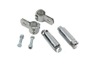 Chrome footpeg 1-1/8" mount kit includes clamp set, and 3-1/2" extension bars