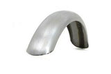 5" Round custom smooth rear fender has beaded edge and end and raw finish