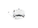 Chrome Front 4-Piston Left Side Caliper with Bracket