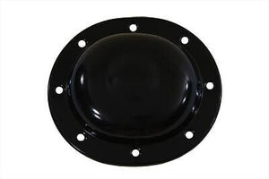 Replica derby cover is flat black and features a dimple design.