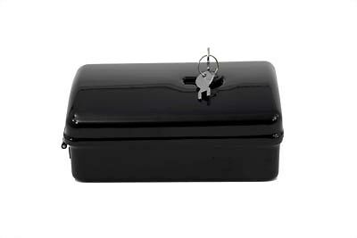 Black rectangular tool box is for the right side and includes keys