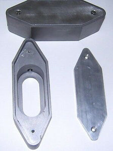 Diamond-Shaped Hidden Axle Blocks, Chopper Motorcycle Frame Builders, 1" Slot