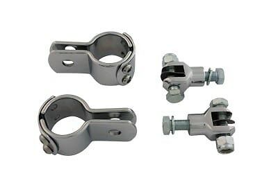 Footpeg mount kit allows male type footpegs to be mounted to 1-1/4