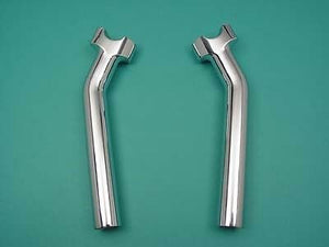 1-1/4" diameter x 9-1/2" Pullback Riser Set Chrome for 1" handlebars