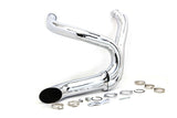 3" Chrome Wyatt Gatling 2 into 1 Exhaust Pipe Hot Rod Header Kit, FXST 2012-2017