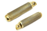 Brass Knurled Footpeg Set, Fits All H-D models w/ female mounting block