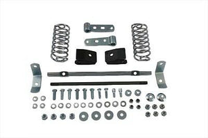 Auxiliary seat kit, zinc w chrome springs, brackets, & buddy seat spring bar