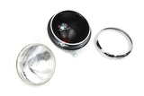 Black 7" K Headlamp with Chrome Rim