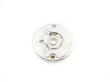 Chrome backing plate for rear mechanical brake, Replaces OEM No: 41650-37