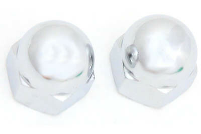 1 Pair of Chrome acorn axle nuts have a thread size of 3/4-16 (NF)