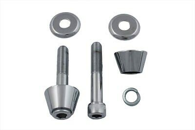 Chrome billet riser bolt set cones help to hide the 1/2 x 20 threaded riser bolt