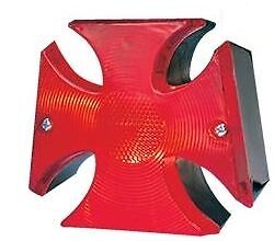 Iron Cross Taillight w 12-Volt Bulb, Universal Mount, Bobber/Chopper Motorcycles