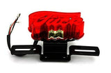 Fcuk LED type tail lamp w red lens features chromed housing black plate bracket