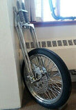 2" Over Chrome Springer Forks,Brake,Axle Front End Kit w 21" Tire @ 80-Spoke Rim