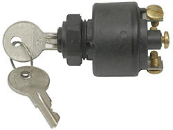 Momentary start MARINE GRADE IGNITION STARTER SWITCH w 2 Keys, Also Horn Button