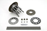 3 stud clutch hub assembly features 53 long rollers, outer spring plate, & nuts