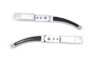 Rear Fender Strut Set Chrome with Black Inserts