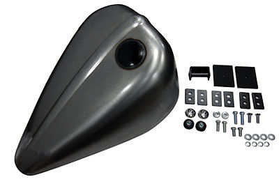 Bobber Peanut 2.3 Gallon Gas Tank,Fits Harley FL/FX 1984-'99, left side petcock