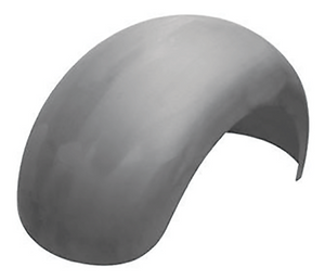 Heavy duty 9" ROUND TOP RIGID REAR FENDER, 14 gauge steel, formed in one piece