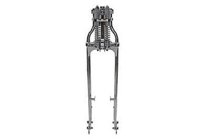 39" Chopper Spring Fork Assembly Kit Chrome with Shocks