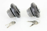 Keyed Gas Cap Set Vented and Non-Vented Black