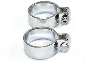 MUFFLER END CLAMP SET, CHROME