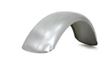 7" Round custom smooth rear fender has beaded edge and end and raw finish