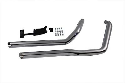 Chrome Double D exhaust drag pipe set, fully welded w/double wall construction