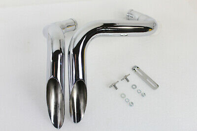 Straight Down Drag Pipe Set Chrome Fits: FXST 2006-2017