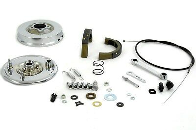 Chrome Front brake backing plate kit fits Harley 1936-1948