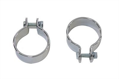 MUFFLER END CLAMP SET, CHROME