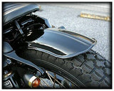 Round profile chopper raw fender, 5" wide, ribbed type British Style center bead
