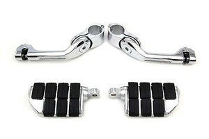 Highway bar kit includes 1-1/4" clamps, adjustable brackets and cats paw footpeg