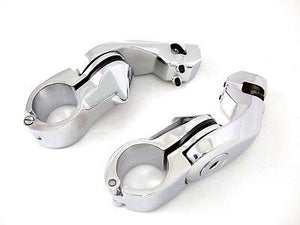 Chrome Short Angled Footpeg Mount Kit with 1-1/4" clamps Replaces OEM#50830-07A