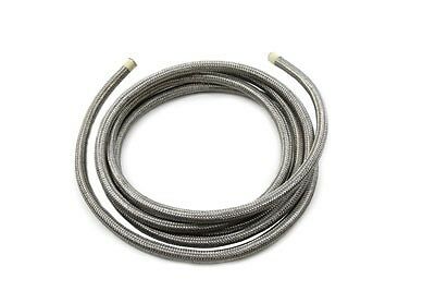 braided, stainless steel, non reinforced oil hose line is 3/8