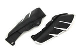 Black Windshield Deflector Set with Chrome Trim