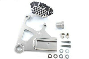 GMA Chrome Rear internally-connected 4 Piston billet brake Caliper, FXDG 1992-99