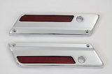 Saddlebag Face Plate w Red Reflector Set replaces OEM No: 90601-93A, FLT 1993-13