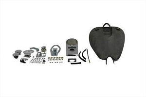 Bobbed 3.2 Gallon Gas Tank Kit, Fits Harley XL 2004-2006, left side petcock